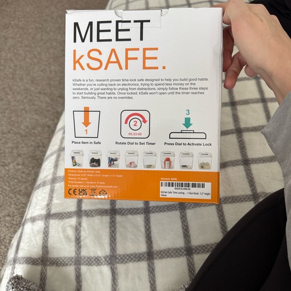KSafe Time Locking Container - White - Picture 7 of 8